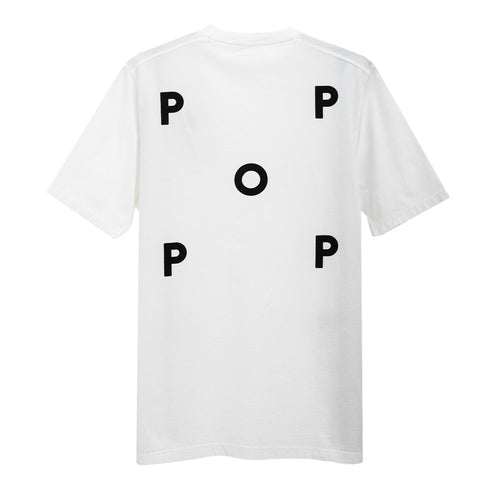 POP Trading Company Logo T-Shirt White/Black POP_NOS_001 Degli Uberti